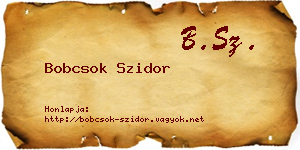 Bobcsok Szidor névjegykártya